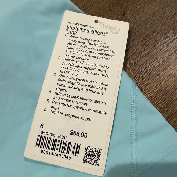 Lululemon Align Tank in Ice Blue - Picture 2 of 3